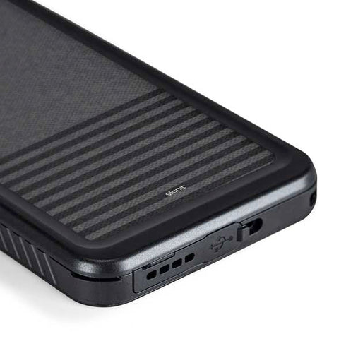 Black and Grey Stripes Galaxy S24 Waterproof Case